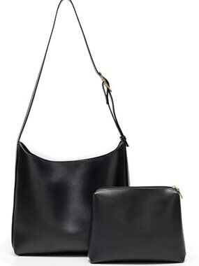 Medium Vegan Leather Tote with Adjustable Strap